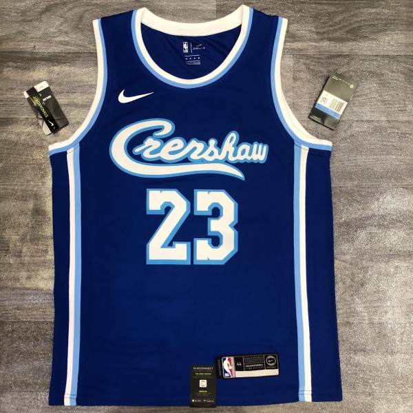 Los Angeles Lakers Blue Latin Night #23 James  round neck  NBA Jerseys 2023