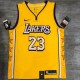 Los Angeles Lakers  V-Neck  Yellow with star  #23 JAMES 1:1 Quality NBA Season Jerseys
