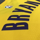Los Angeles Lakers  V-Neck  Yellow with star  Kobe #8 BRYANT  1:1 Quality NBA Season Jerseys
