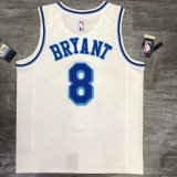 Los Angeles Lakers Kobe #8 BRYANT  White Retro  Latin NBA Jersey