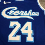 Los Angeles Lakers Kobe #24 BRYANT  Blue Retro  Latin NBA Jersey