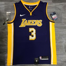 Los Angeles Lakers Purple V-neck #3 DAVIS 1:1 Quality NBA Season Jerseys