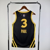 Golden State Warriors BLACK City Edition #3 PAUL 1:1 Quality NBA Season Jerseys 2024
