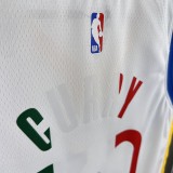 Golden State Warriors White Mexico V-Neck #30 GREEN  1:1 Quality NBA Season Jerseys 2023