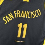 Golden State Warriors BLACK City Edition #11 THOMPSON 1:1 Quality NBA Season Jerseys 2024
