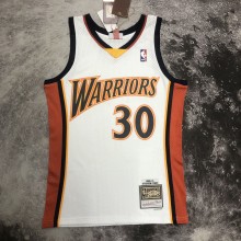Golden State Warriors  V-neck White #30 CURRY 1:1 Quality NBA Season Jerseys 2009-2010