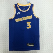 Golden State Warriors Blue Retro  #3 POOLE 1:1 Quality NBA Season Jerseys 2024