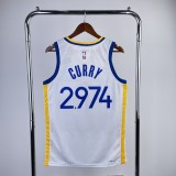 Golden State Warriors  V-neck White #2974 CURRY 1:1 Quality NBA Season Jerseys 2023