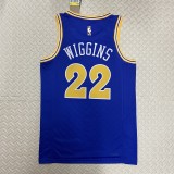 Golden State Warriors Blue Retro  #22 WIGGINS 1:1 Quality NBA Season Jerseys 2024