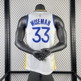 Golden State Warriors  V-neck White #33 WISEMAN 1:1 Quality NBA Season Jerseys 2023