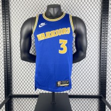 Golden State Warriors Blue Retro  #3 PAUL 1:1 Quality NBA Season Jerseys 2024