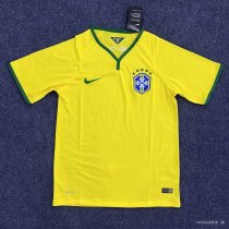 Retro Brazil  Home  1:1 Quality Soccer Jersey   2013-2014 (2014)