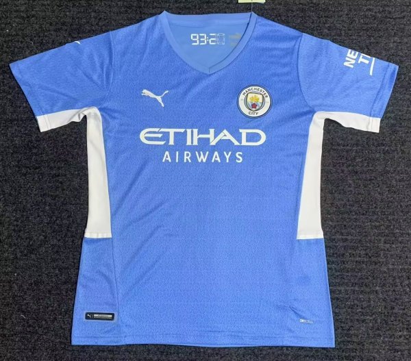 Manchester City Home Fans  1:1 Quality Soccer Jersey    2021-202