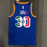 Golden State Warriors Blue Mexico Retro #30 CURRY 1:1 Quality NBA Season Jerseys
