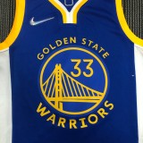 Golden State Warriors Blue V-Neck #33 WISEMAN 1:1 Quality NBA Season Jerseys 75 Year