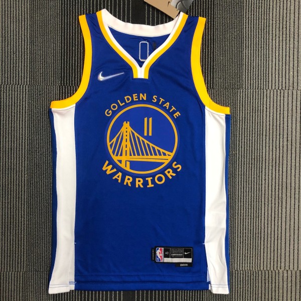 Golden State Warriors Blue V-Neck  #11 THOMPSON 1:1 Quality NBA Season Jerseys  75 Year