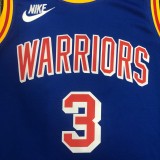 Golden State Warriors Blue Retro #3 POOLE 1:1 Quality NBA Season Jerseys 75 Year