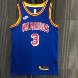 Golden State Warriors Blue Retro #3 POOLE 1:1 Quality NBA Season Jerseys 75 Year