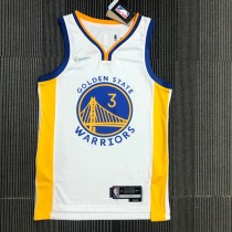 Golden State Warriors White V-Neck #3 POOLE 1:1 Quality NBA Season Jerseys  75 Year