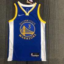 Golden State Warriors Blue V-Neck #3 POOLE 1:1 Quality NBA Season Jerseys 75 Year