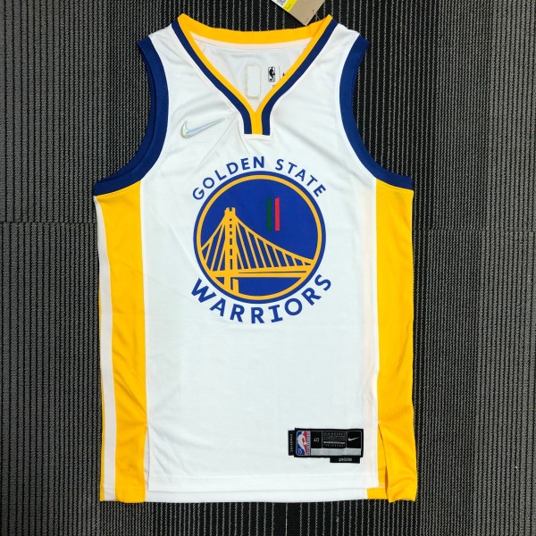 Golden State Warriors White Mexico Retro #11 THOMPSON 1:1 Quality NBA Season Jerseys  75 Year