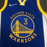 Golden State Warriors Blue V-Neck #3 POOLE 1:1 Quality NBA Season Jerseys 75 Year