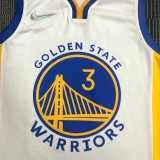 Golden State Warriors White V-Neck #3 POOLE 1:1 Quality NBA Season Jerseys  75 Year