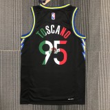 Golden State Warriors Black Mexico Retro #95 TOSCANO 1:1 Quality NBA Season Jerseys  2022
