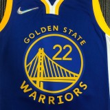 Golden State Warriors Blue V-Neck  #22 WIGGINS 1:1 Quality NBA Season Jerseys  75 Year