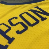 Golden State Warriors Yellow V-Neck China  Dragon Robe #11 THOMPSON 1:1 Quality NBA Season Jerseys  2018