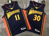 Golden State Warriors  Blue Rookie #11 THOMPSON  1:1 Quality NBA Season Jerseys