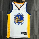 Golden State Warriors White V-Neck #11 THOMPSON 1:1 Quality NBA Season Jerseys  75 Year