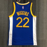 Golden State Warriors Blue V-Neck  #22 WIGGINS 1:1 Quality NBA Season Jerseys  75 Year
