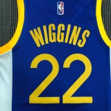 Golden State Warriors Blue V-Neck  #22 WIGGINS 1:1 Quality NBA Season Jerseys  75 Year