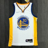 Golden State Warriors White V-Neck #30 CURRY 1:1 Quality NBA Season Jerseys  75 Year