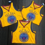 Golden State Warriors Yellow V-Neck China  Dragon Robe #11 THOMPSON 1:1 Quality NBA Season Jerseys  2018