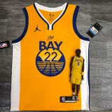 Golden State Warriors  V-neck Yellow JORDAN #22 WINGGINS  1:1 Quality NBA Season Jerseys 2021