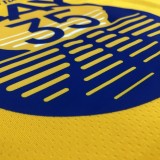 Golden State Warriors  V-neck Yellow JORDAN #35 DUEANT 1:1 Quality NBA Season Jerseys 2021