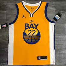 Golden State Warriors  V-neck Yellow JORDAN #22 WINGGINS  1:1 Quality NBA Season Jerseys 2021