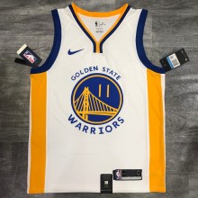 Golden State Warriors White V-Neck  #11 THOMPSON 1:1 Quality NBA Season Jerseys 2020