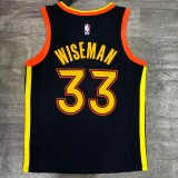 Golden State Warriors  V-neck Black City  Edition #33 WISEMAN 1:1 Quality NBA Season Jerseys 2021