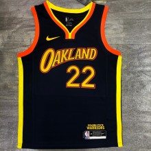 Golden State Warriors  V-neck Black City  Edition #22 WIGGINS 1:1 Quality NBA Season Jerseys 2021