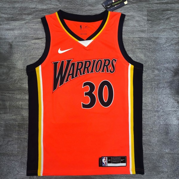 Golden State Warriors Orange Rookie #30 CURRY 1:1 Quality NBA Season Jerseys