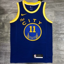 Golden State Warriors Blue Tram City Edition #11 THOMPSON 1:1 Quality NBA Season Jerseys 2021
