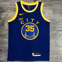 Golden State Warriors Blue Tram City Edition #35 DURANT 1:1 Quality NBA Season Jerseys 2021