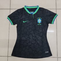 Brazil White Women Fans  1:1 Quality Soccer Jersey  23-24