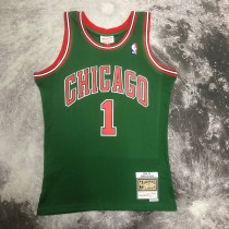 Retro Chicago Bulls  Green  #1 ROSE 1:1 Quality NBA  Season Jerseys 2008-2009