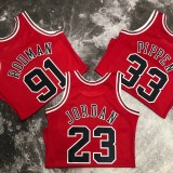 Chicago Bulls Red #33 PIPPEN 1:1 Quality NBA  Season Jerseys  1998