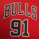 Chicago Bulls  Red Women #91 RODMAN 1:1 Quality NBA  Season Jerseys