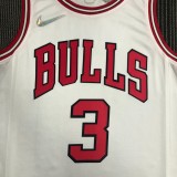 Chicago Bulls White #3 WADE 1:1 Quality NBA  Season Jerseys  75 Year